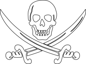 300x225 Pirate Swords Outline Clip Art