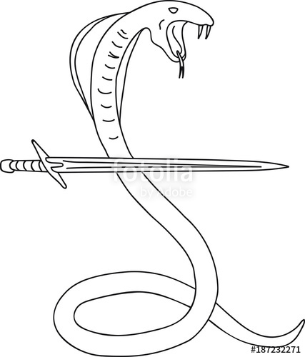 427x500 Symbolic Pound Sterling Sign With Sword And Snake. Creative