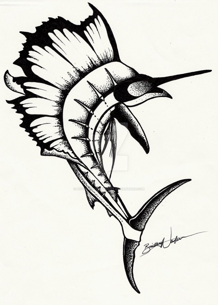 756x1057 Sailfish By Myownenchantment
