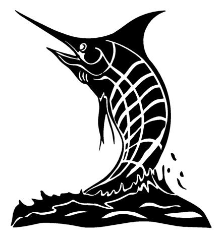 440x480 Swordfish Decal Sticker