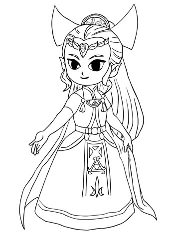 339x480 Legend Of Zelda Four Swords Coloring Page Free Printable