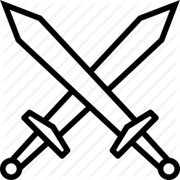 256x256 Battle, Combat, Crossed, Sword, Swords, War, Weapon Icon Icon