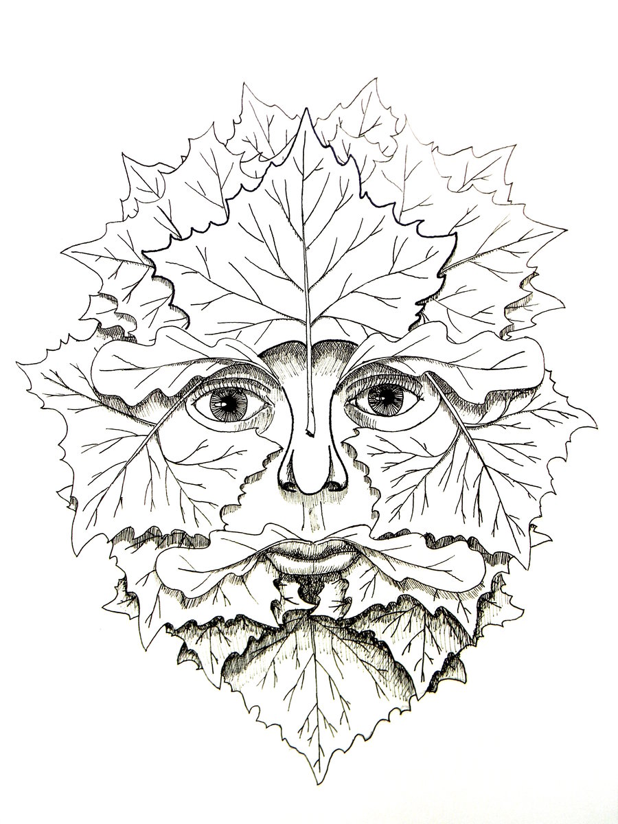 900x1200 Sycamore Greenman By Iolair01
