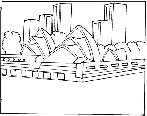 480x379 Sydney Opera House Coloring Page Free Printable Coloring Pages
