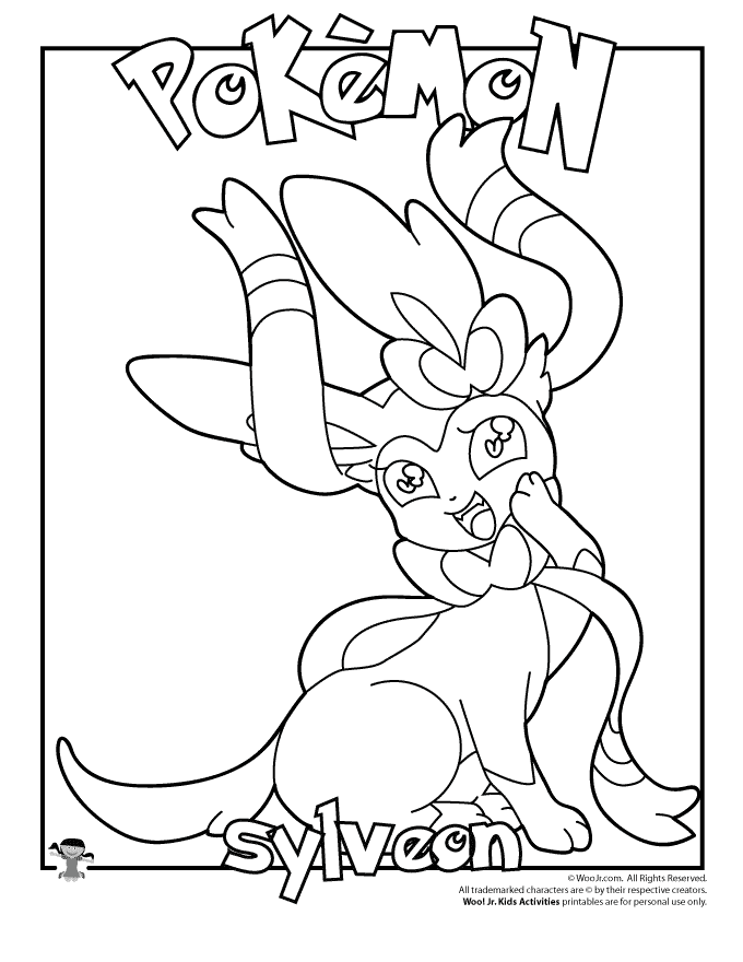 680x880 Sylveon Coloring Page