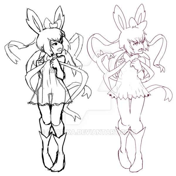 600x600 Sketch To Lineart Sylveon By Dyarika