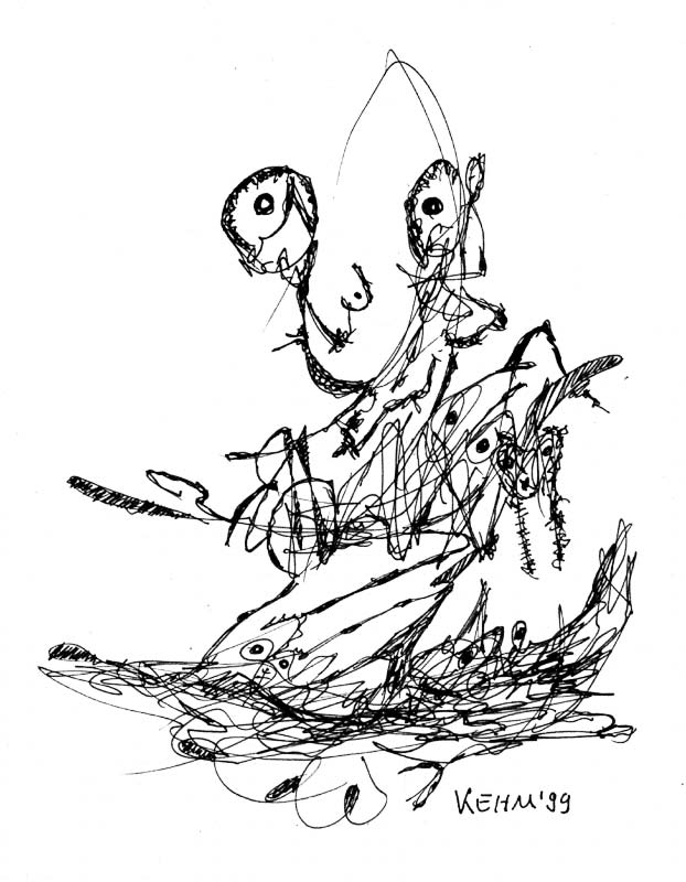 622x800 Blue India Ink Drawing Coffein