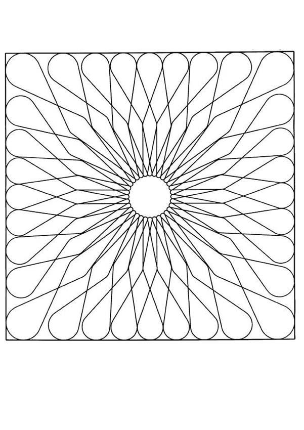 601x850 Beautiful Graphic Coloring Page. A Original Symetric