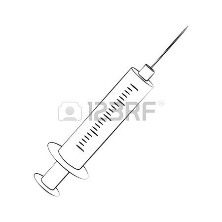 450x450 Syringe And Needle Vector Silhouette Isolated Royalty Free