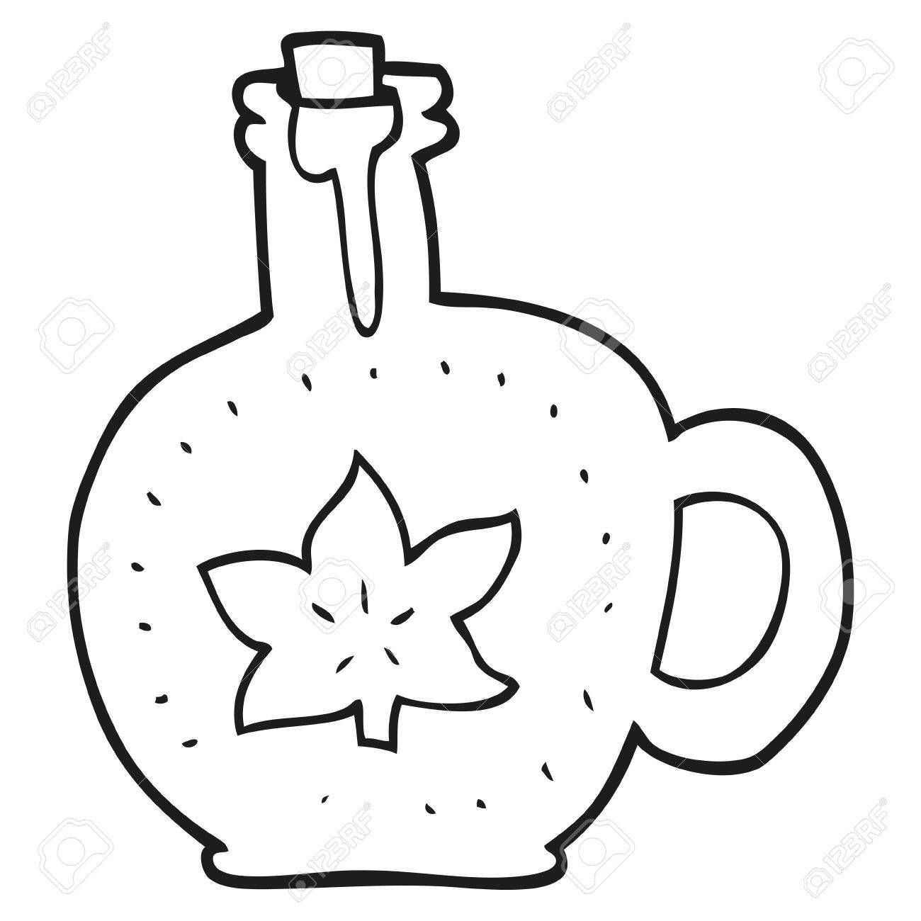 1300x1300 Freehand Drawn Black And White Cartoon Maple Syrup Royalty Free