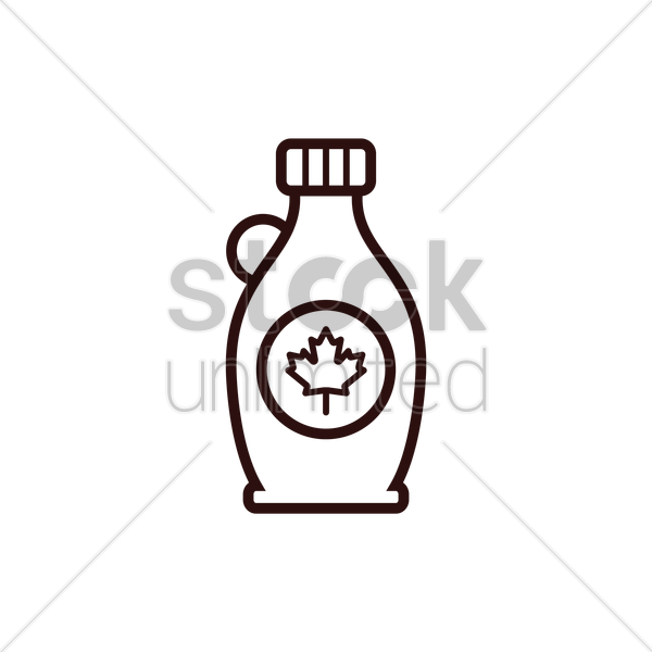 600x600 Bottle Of Maple Syrup Vector Image