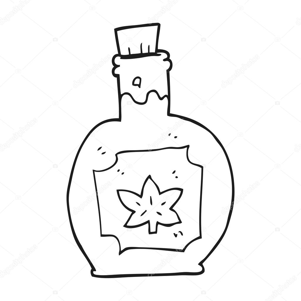 1024x1024 Black And White Cartoon Maple Syrup Stock Vector