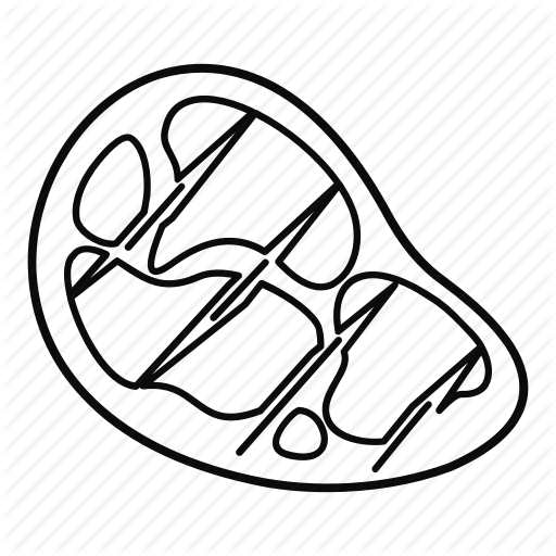 512x512 Beef, Line, Meat, Outline, Sirloin, Steak, Strip Icon Icon