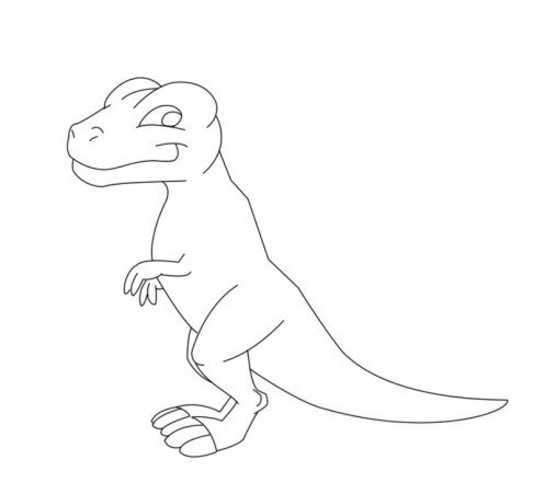 496x451 How To Draw A Cartoon T Rex Feltmagnet