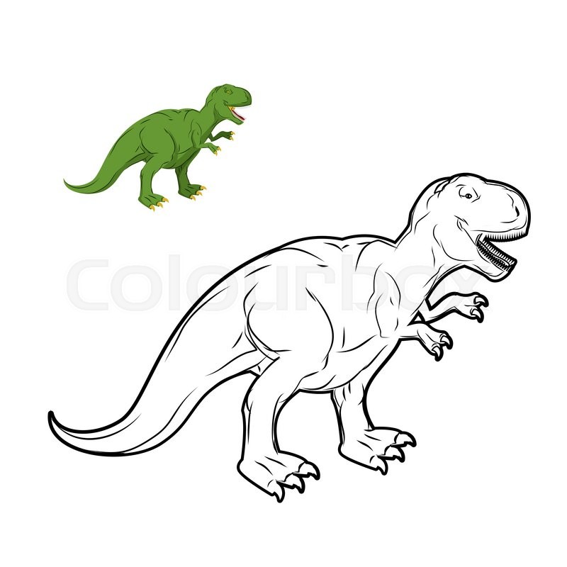 800x800 Tyrannosaurus Rex Dinosaur Coloring Book. Prehistoric Reptile