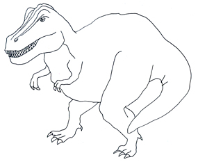 285x233 Tyrannosaurus Rex Clipart Black And White