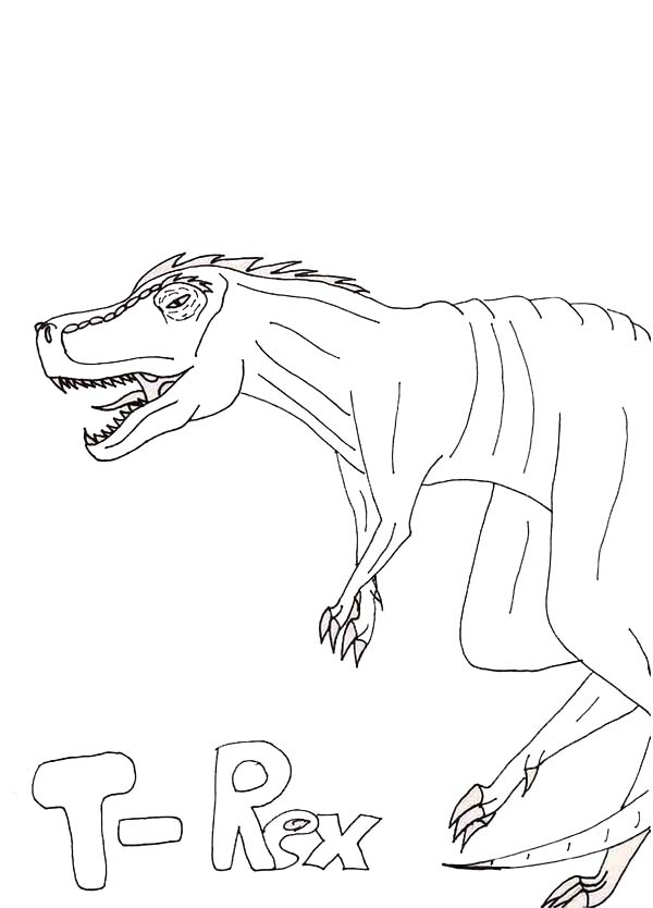 600x834 Kids Drawing Of T Rex Coloring Page Color Luna