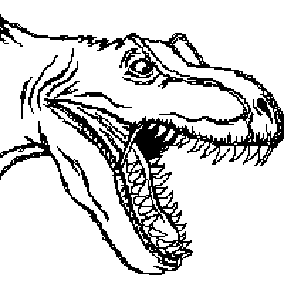 400x400 Drawn Tyrannosaurus Rex Black And White