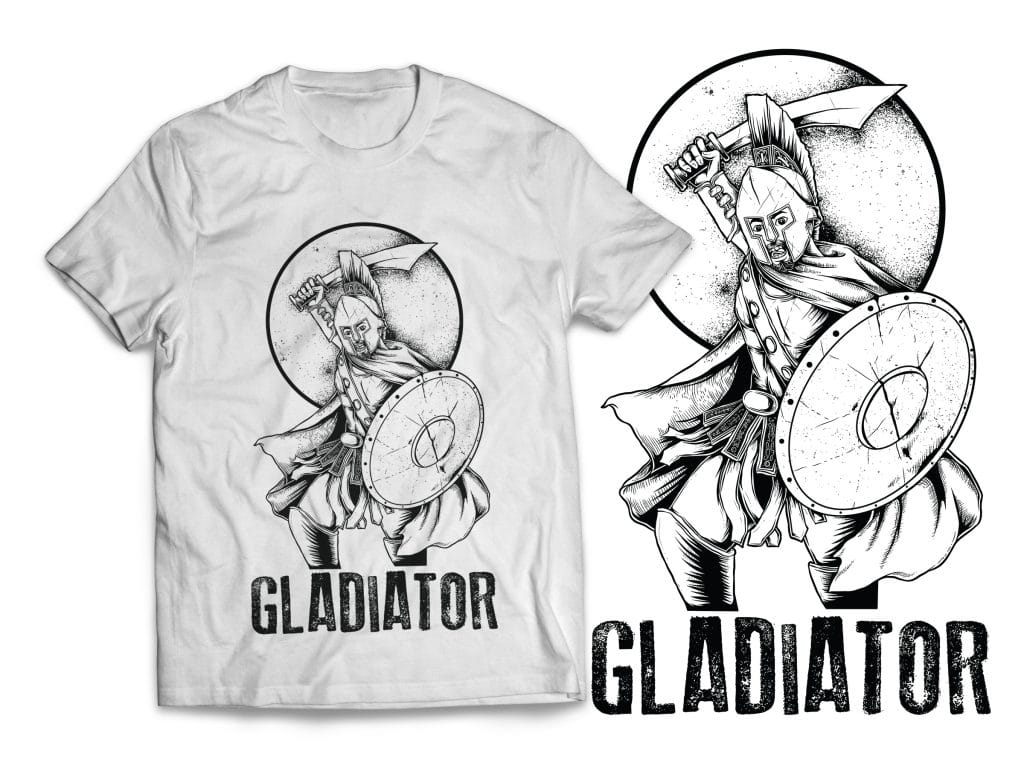 1024x768 Gladiator T Shirt Design