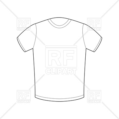 400x400 White T Shirt Template Royalty Free Vector Clip Art Image