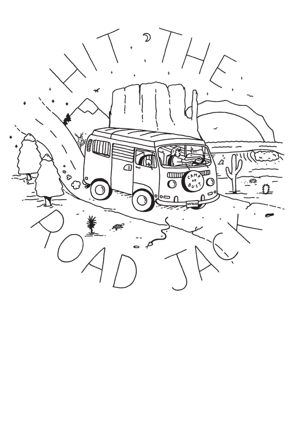 926x1400 Hit The Road Unisex T Shirt Mnkr Brand