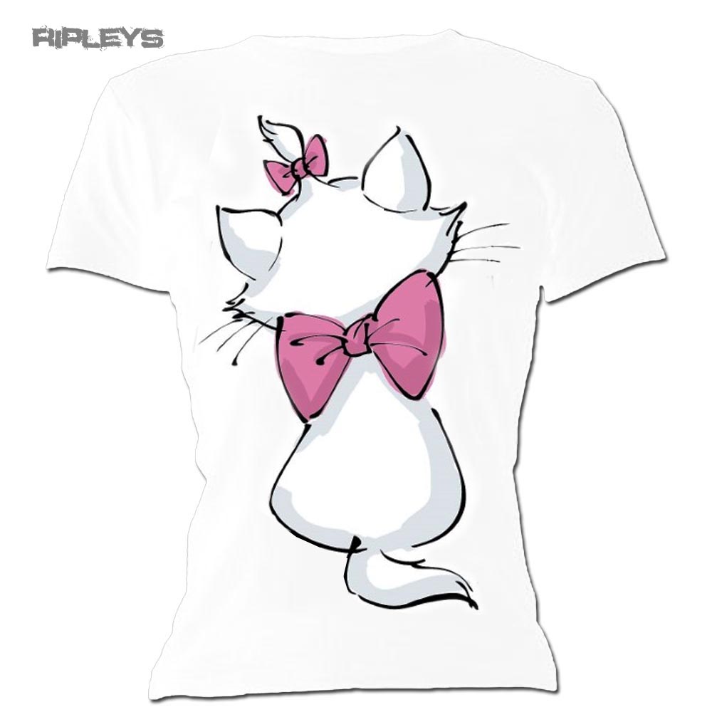 1000x1000 Official Ladies Skinny T Shirt Disney The Aristocats White Marie