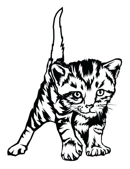 417x540 Free Christmas Kitten Coloring Pages Wonderful Page 5 Tabby Cat