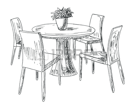 450x376 Part Of The Dining Room. Round Table And Chairs.on The Table