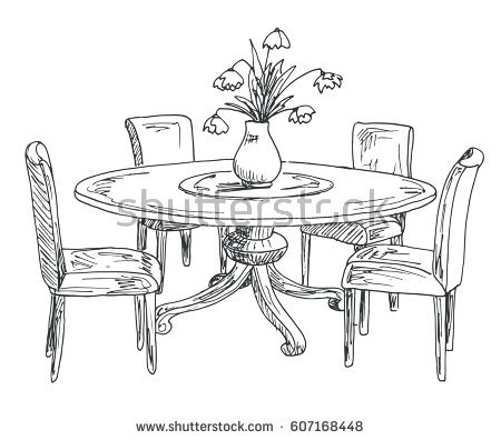 450x396 Home Design Endearing Dining Table Drawing How To Draw A
