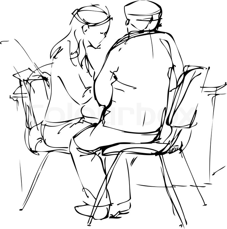 794x800 Sketch A Fellow And Girl Are