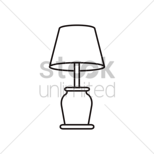 600x600 Table Lamp Vector Image