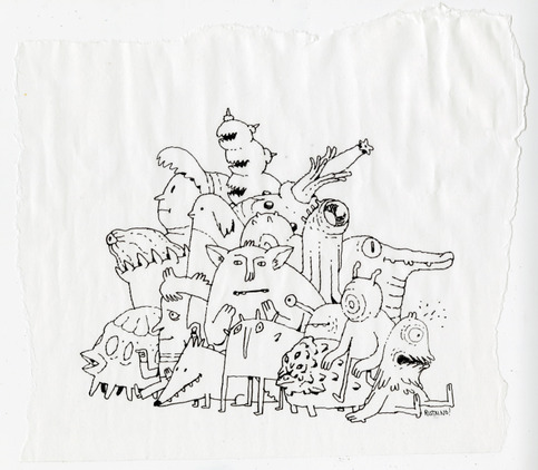 483x422 Skronked Tablecloth Drawing 01. Original Artwork Online Store