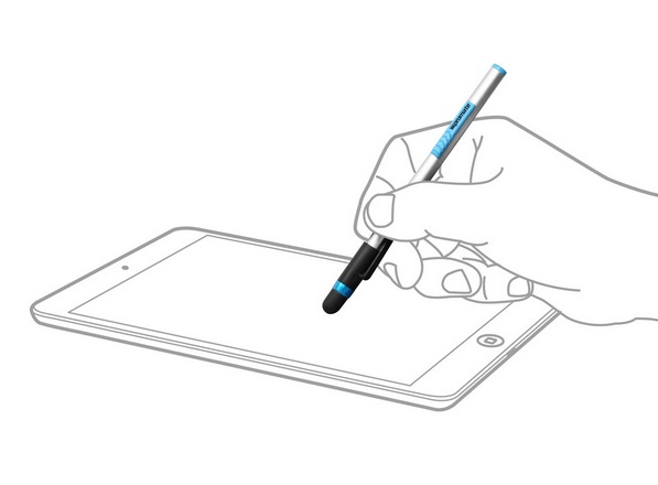 597x440 Promate Stilo Stylus Pen With Ballpoint And Cleaning Brush Xcite