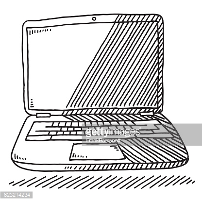 416x416 Laptop Computer Drawing