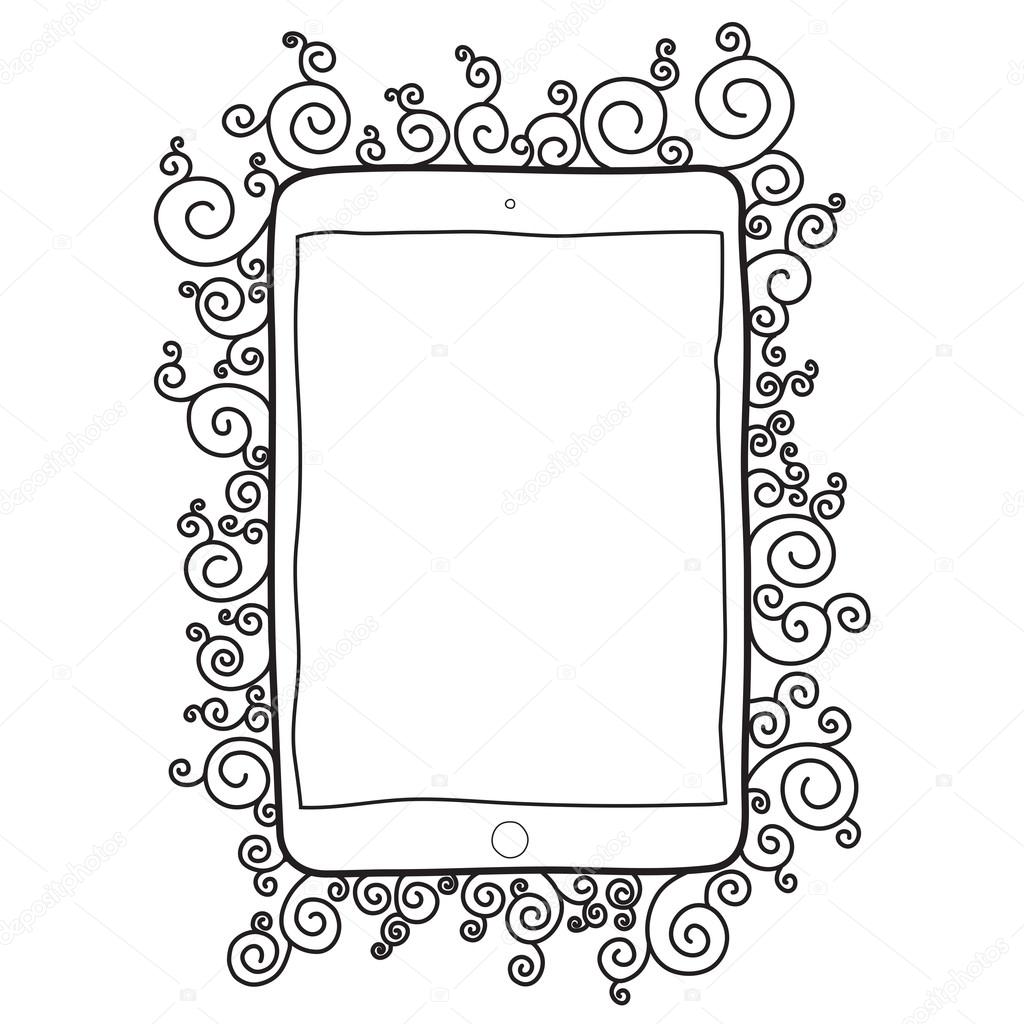 Tablet Computer Drawing at GetDrawings | Free download