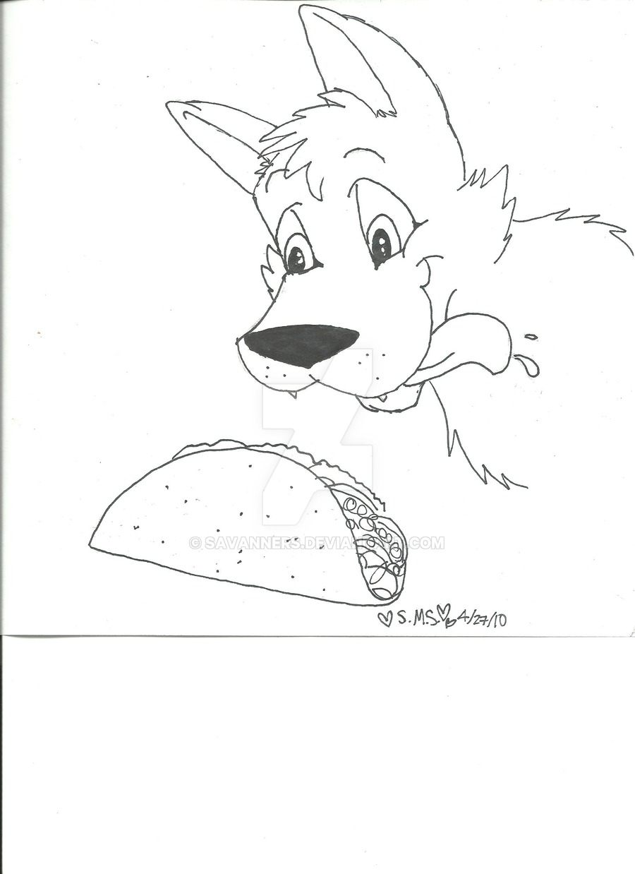 900x1238 Random Taco Drawing By Savanners