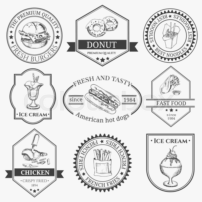 800x800 Fried Chicken, Ice Cream, Hot Dog, Donut, French Fries, Tacos Logo