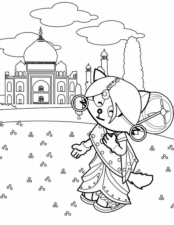 600x776 Indian Taj Mahal From Around The World Coloring Page Coloring Sky