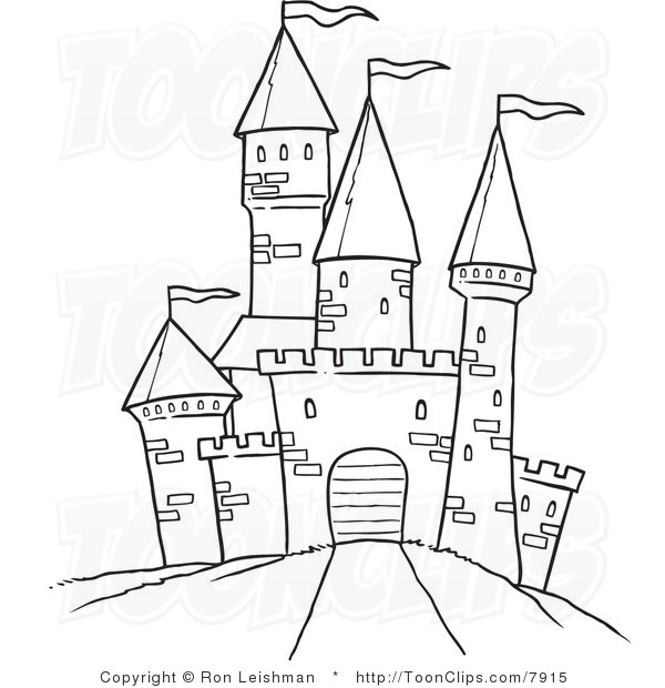 600x620 Step By Step Castle Drawing Picture Castles