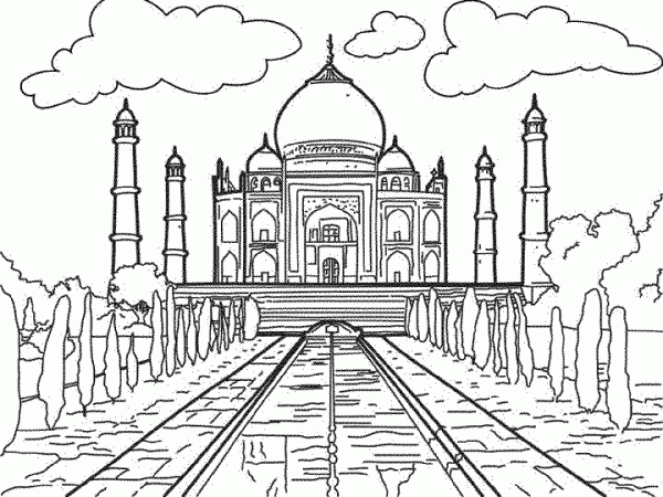 600x450 Monumentoel Taj Mahal Para Colorear Paris Craft