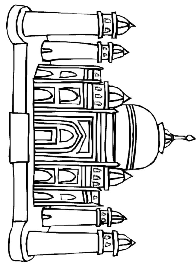 650x900 Taj Mahal Coloring Pages Adults