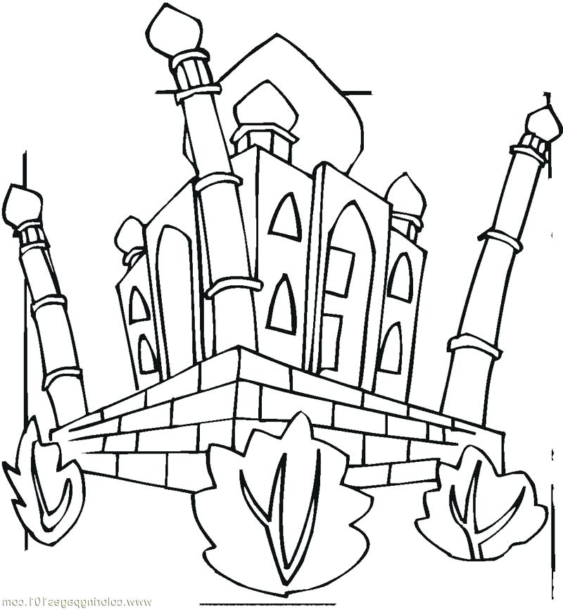 800x865 Taj Mahal Coloring Pages Baby Many Interesting Page Best