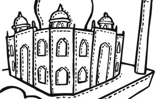 315x200 Taj Mahal Coloring Pages