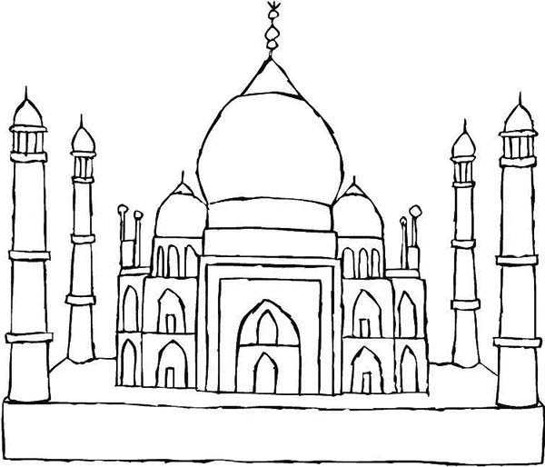 600x514 How To Draw The Taj Mahal Step By Step Drawing Tutorials