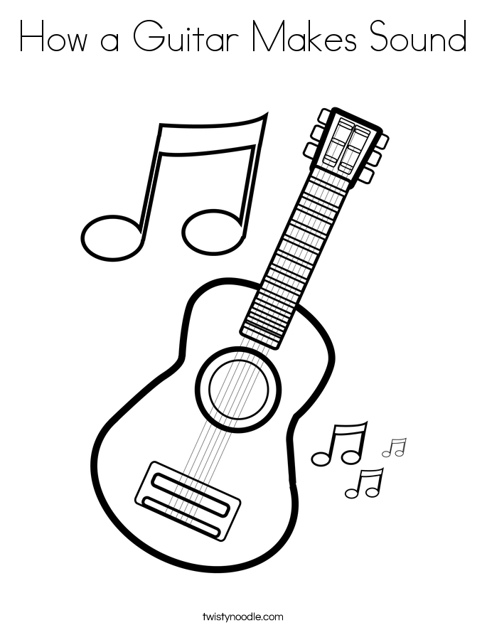 685x886 How A Guitar Makes Sound Coloring Page