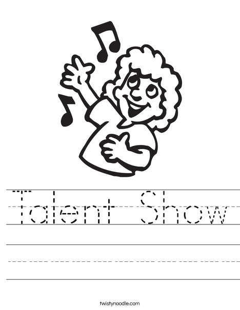 468x605 Talent Show Worksheet