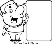 221x194 Happy Man Talking Drawing