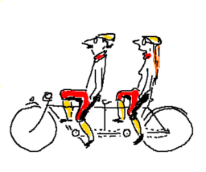 300x250 French People Riding A Tandem Bike