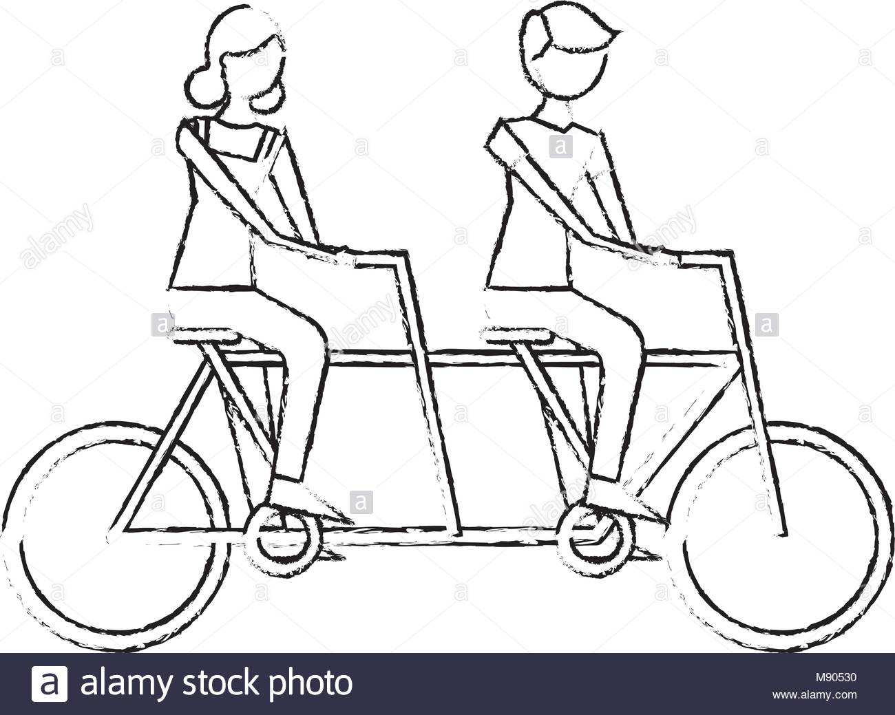 1300x1039 Tandem Bike Black And White Stock Photos Amp Images