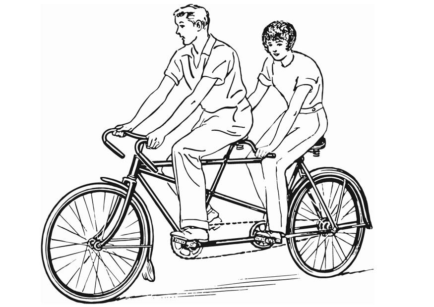 875x620 Coloring Page Tandem